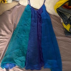Mermaid colors Free People tank tunic